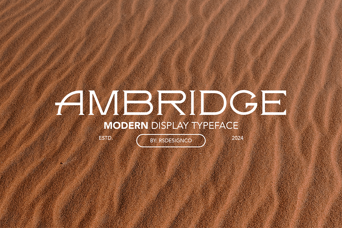 Ambridge | Modern Display Typeface, a Font by RS Design Co. (Photo 3 of 4)