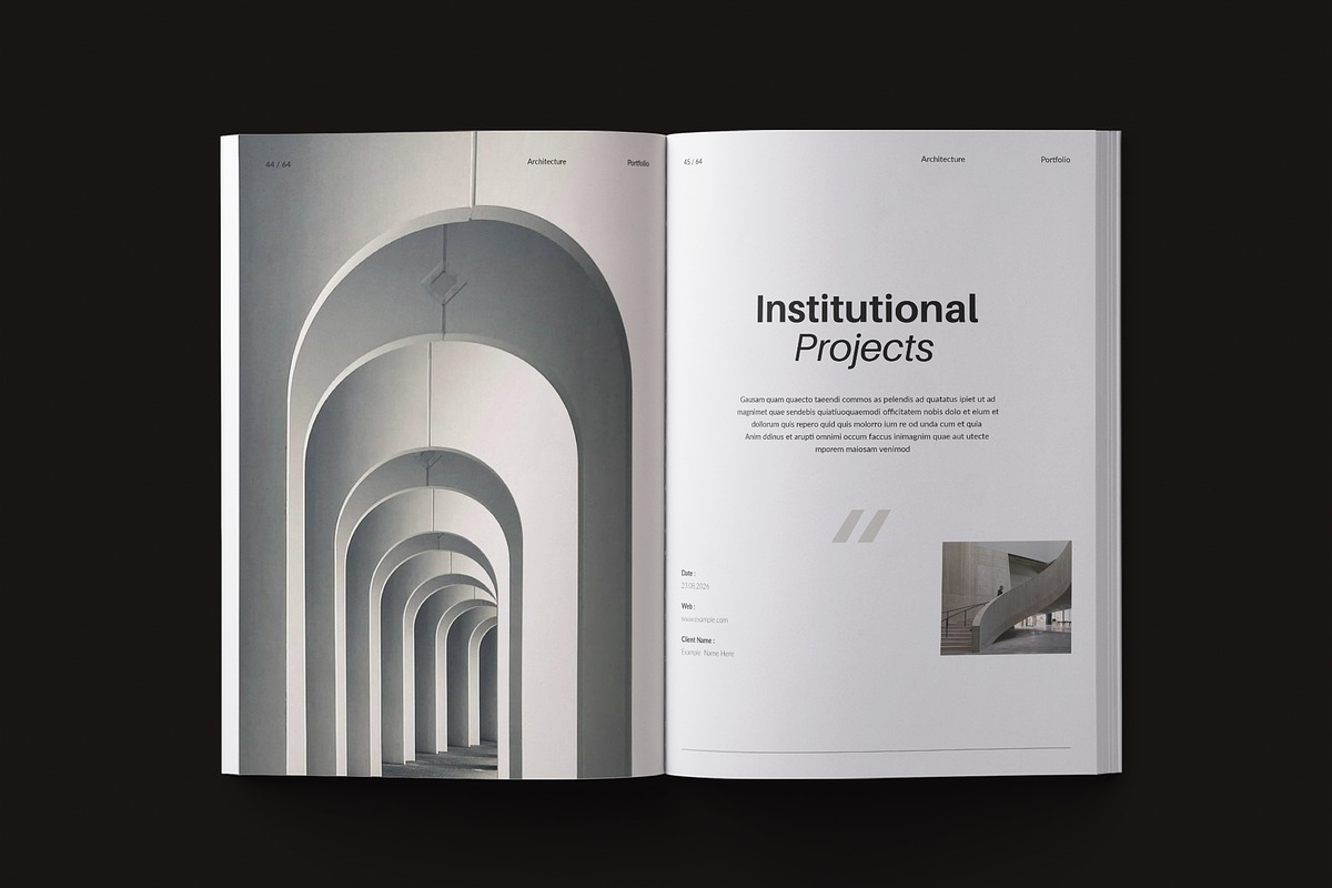 Architecture Portfolio Brochure, a Brochure Template by TemplateFolio-Shop (Photo 18 of 29)