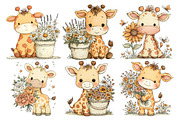 Cute Baby Giraffe Clipart, an Animal Illustration by Creative Art (Thumbnail 7 of 7)