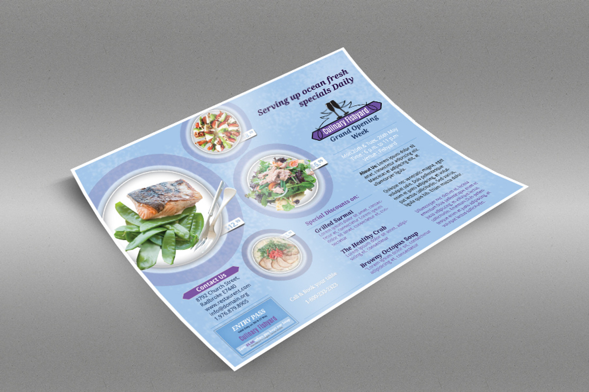 Multipurpose Restaurant Flyer, a Flyer Template by Aabhaas (Photo 2 of 3)
