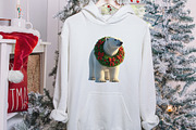 Christmas Polar Bear Clipart, an Illustration by SVGArt (Thumbnail 6 of 8)