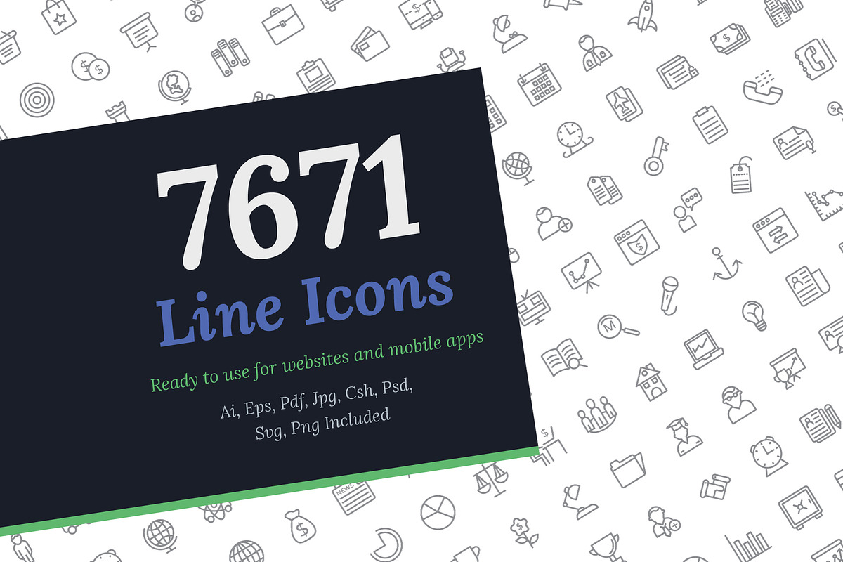 7671 Line Icons, an Outline Icon by Vectors Market (Photo 1 of 24)