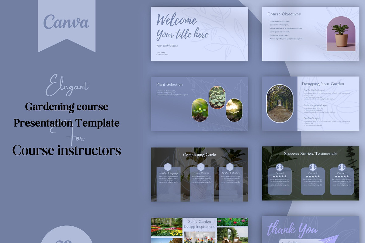 Gardening Coarse Presentation Canva, a Presentation Template by DesignArts (Photo 1 of 5)