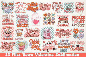 Retro Valentine Print Design