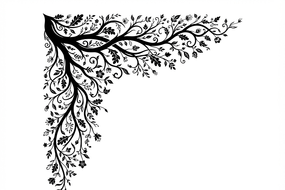 50 Tree Branch Corner Silhouette, a Decorative Illustration by Amazin_art (Photo 23 of 27)