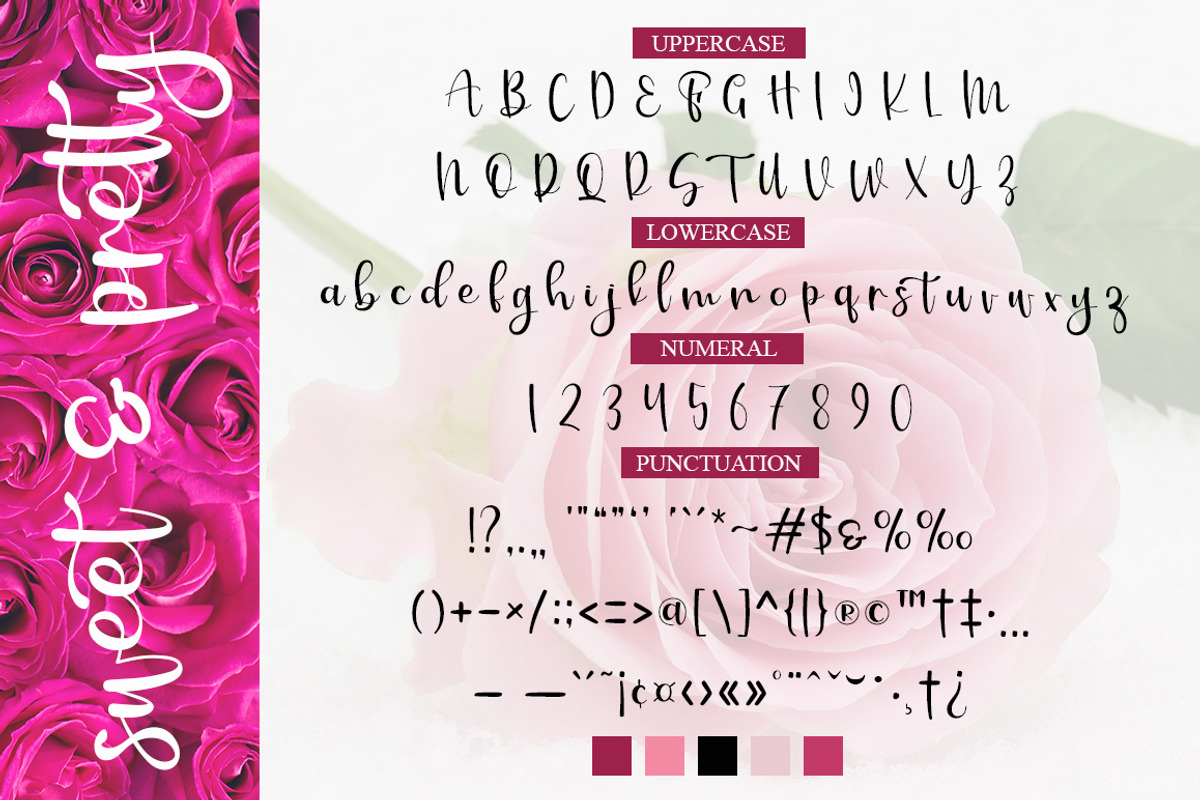 Sweet & Preety Handlettering Font, a Handwritten Font by Graphix Line Studio (Photo 4 of 9)