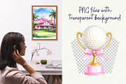 Vintage Golf Club – Pink Edition, an Object Graphic by Anna Design Studio (Thumbnail 5 of 8)