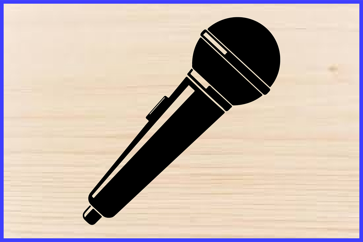 Microphone PNG Silhouette Vector Set, an Object Illustration by Creativeshirt (Photo 4 of 4)