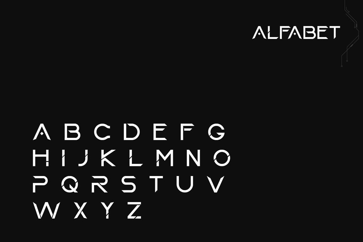 Sunset - Futuristic Display Font, a Sans Serif Font by Luna Shop (Photo 2 of 5)