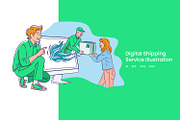 Delivery Shipping Illustration, a Work Illustration by Stock Shape (Thumbnail 1 of 3)
