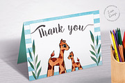 Watercolor Giraffe Baby Shower Set, an Invitation Template by Love Design (Thumbnail 3 of 5)