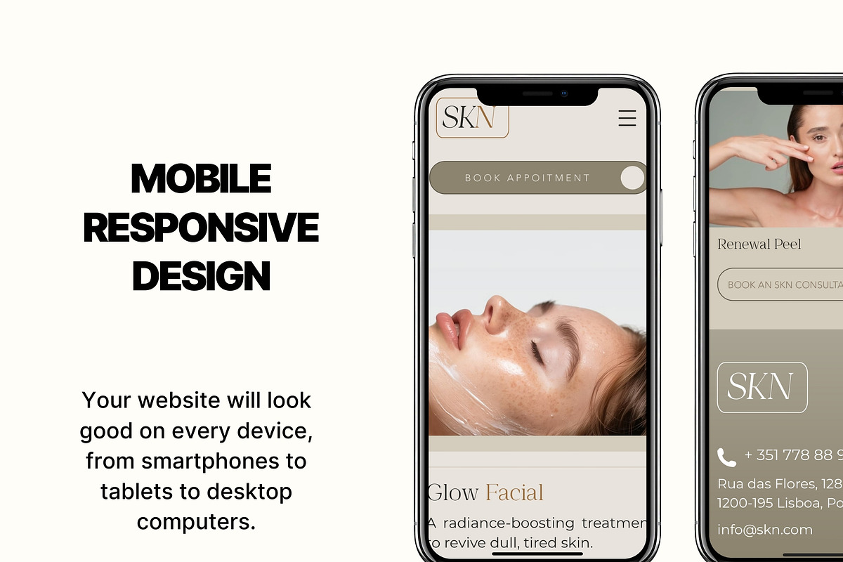 WIX Skincare website, a Wix Template by Studio Suvelle (Photo 5 of 6)