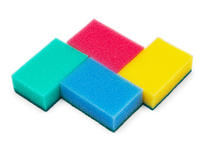 Group of foam cleaning sponges, an Industrial Photo by Alexander-Piragis