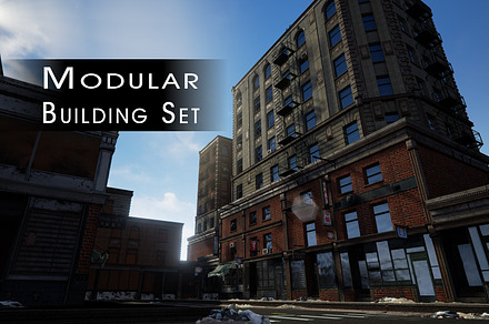 Game & Film - Building Set Modular, an Environmental 3D Model by PurePolygons
