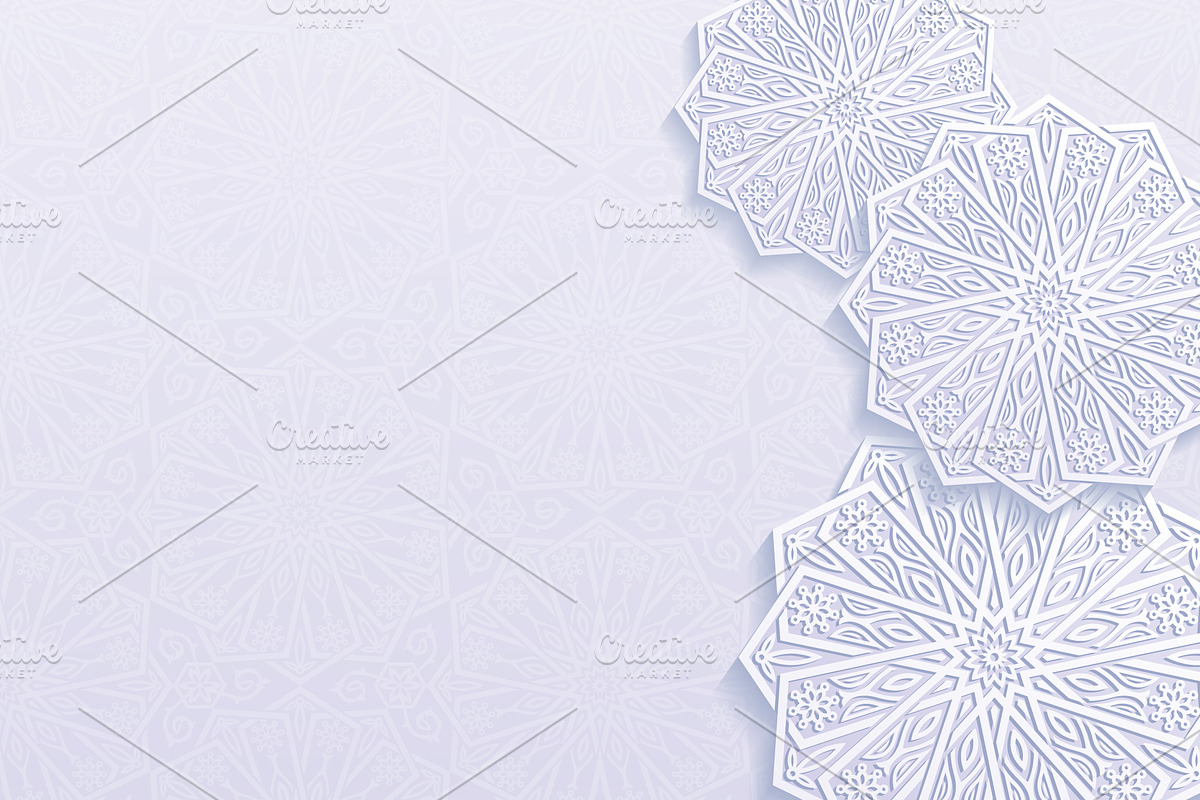 Traditional Floral Backgrounds Set, a Decorative Illustration by Absent A (Photo 3 of 4)
