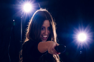 Rockstar girl stock photo containing music and rock