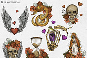 Love and Death Tattoo Symbols, an Illustration by Belusuab (Thumbnail 5 of 10)