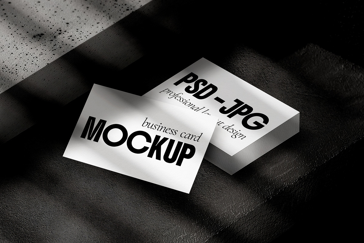 Concrete Business Card Mockup, a Mockup by barsrsind