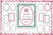 Christmas Frames.Hand-Drawn Borders., an Object Graphic by Solo Art Original (Thumbnail 1 of 9)
