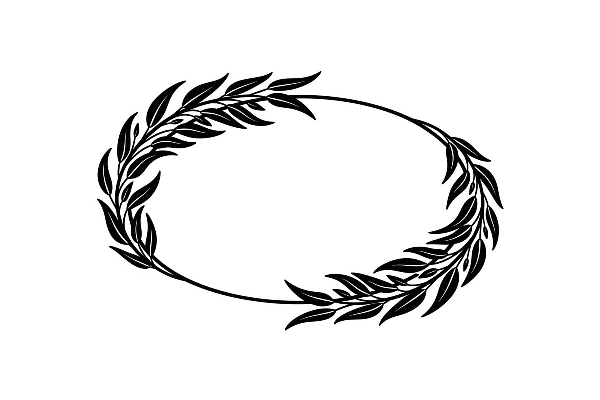 Botanical Oval Wreath Frame Bundle, an Illustration by Designer_Momina (Photo 18 of 51)