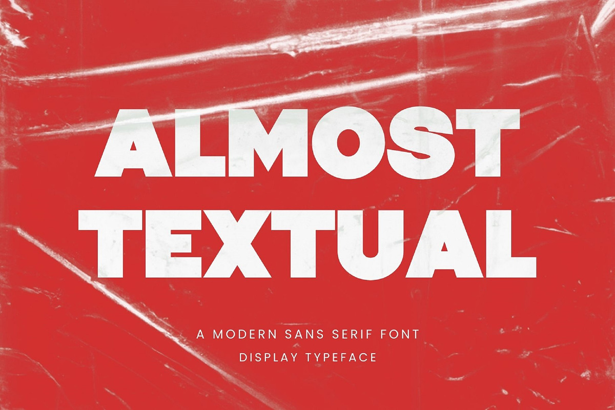 Almost Textual Sans Serif Font, a Sans Serif Font by Graphicxell (Photo 1 of 5)