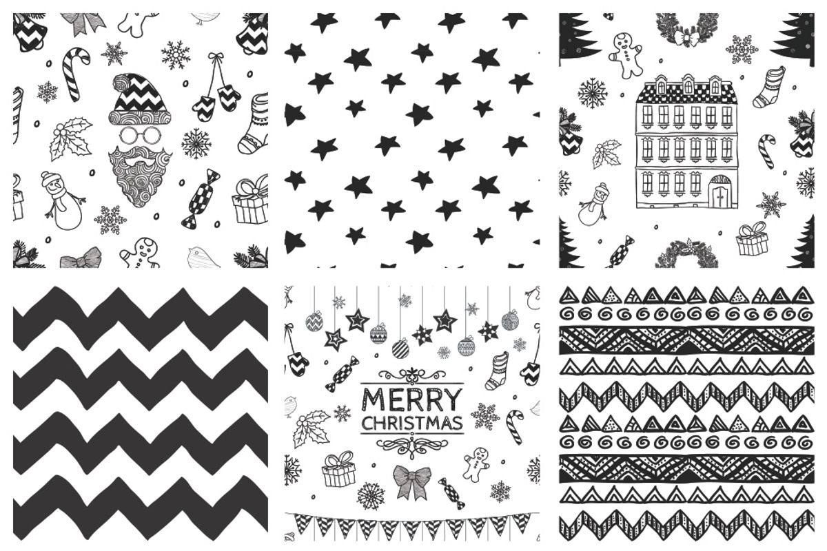 15 Christmas Seamless Patterns preview 3