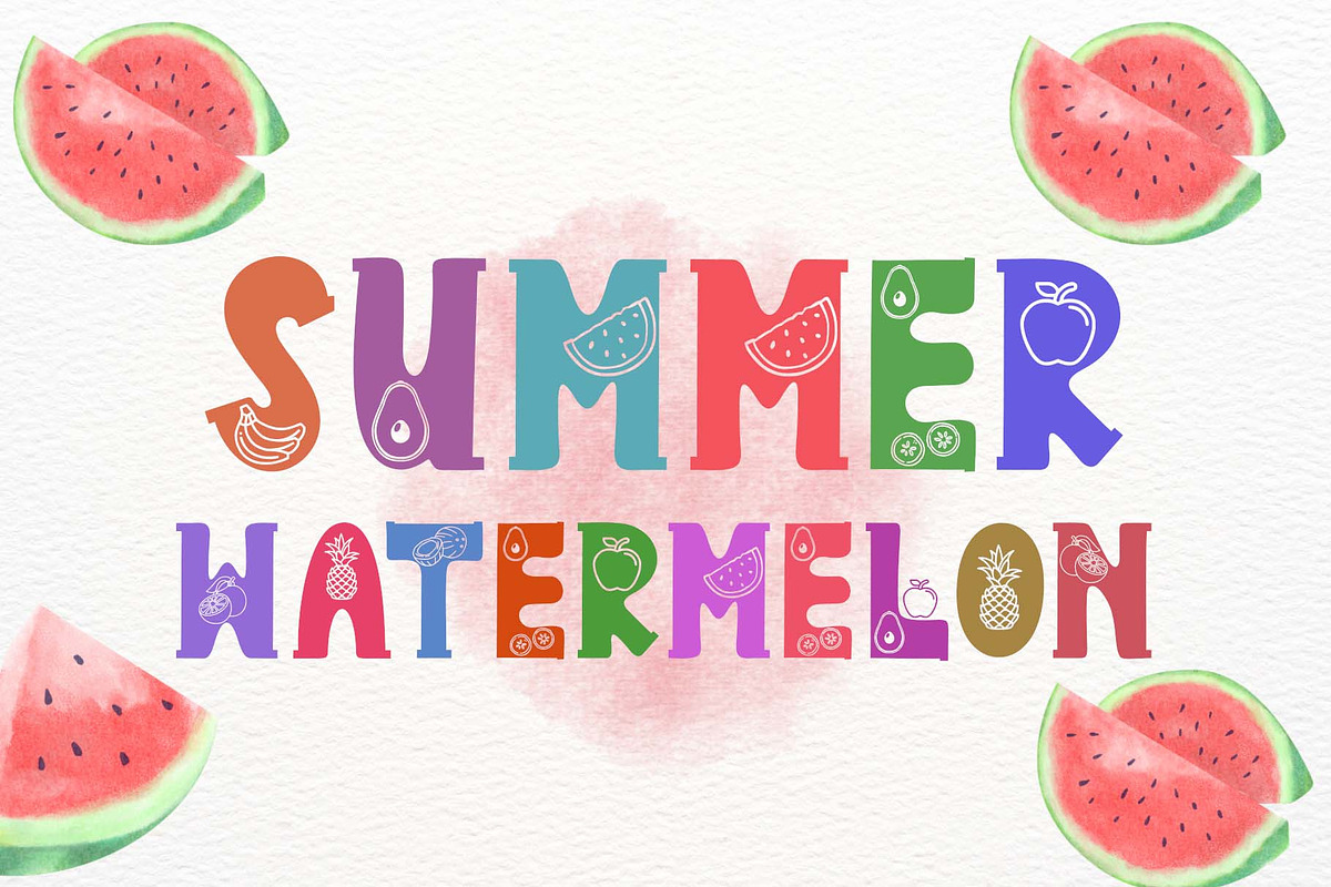 Summer Fruits Style, a Font by Yoga Letter (Photo 2 of 7)