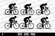 Cyclist isolated on white, a Transportation Illustration by Vectorhight (Thumbnail 1 of 4)