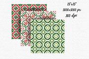 Christmas Tiles seamless patterns, a Pattern Graphic by AkiraVilla (Thumbnail 4 of 7)