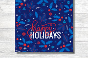 Happy Holidays Festive Pattern Card, an Invitation Template by BF Studios (Thumbnail 1 of 4)