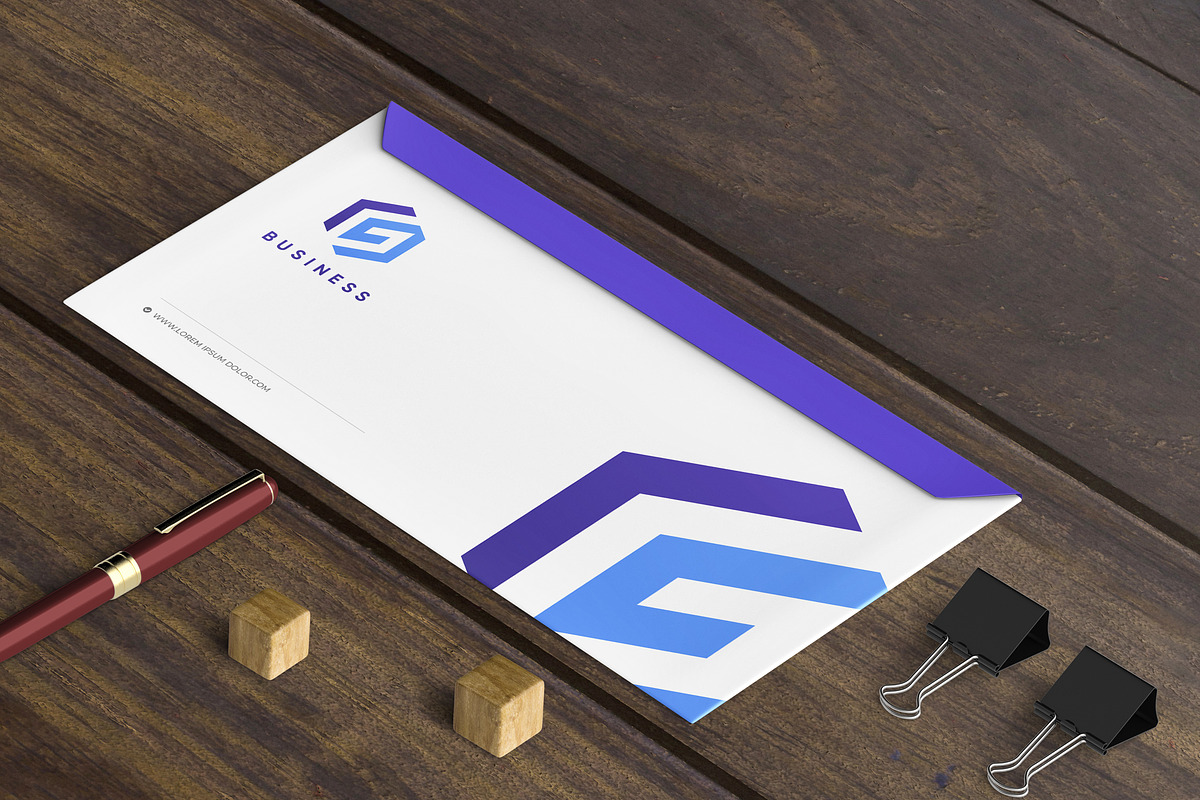 Negative Space G Lettering Logo, a Branding & Logo Template by gdrony (Photo 3 of 5)