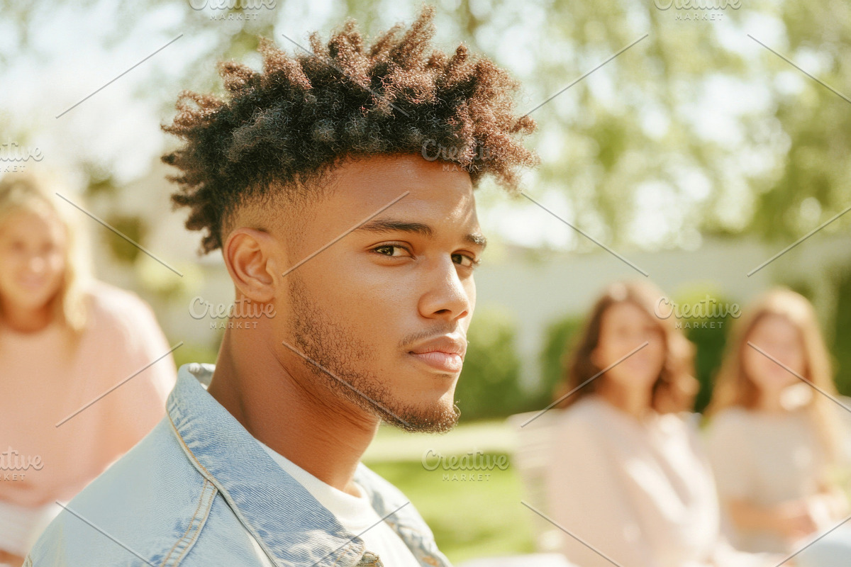 Young African American man posing ou, a Photo by Dvoevnore photos (Photo 1 of 2)