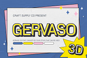 Gervaso 3D, a Sans Serif Font by Craft Supply Co. (Thumbnail 1 of 8)