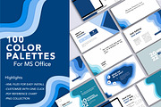 100 Color Palettes For MS Office, a Palette Add-On by Ellen Carty Design (Thumbnail 1 of 9)