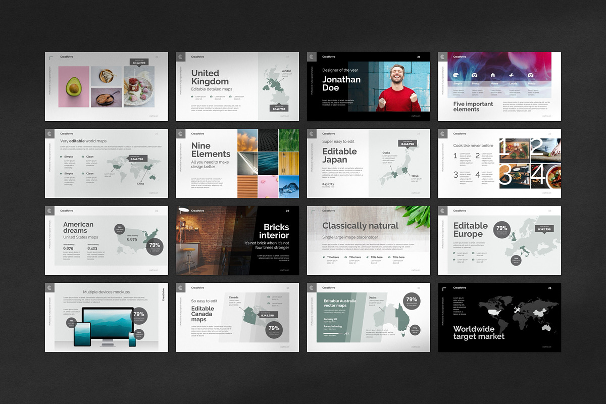 Annual PowerPoint Template, a Presentation Template by Creathrive Design (Photo 5 of 6)