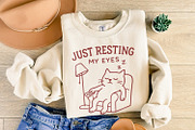 Just Resting My Eyes Cat PNG, Funny, an Illustration by SharpMarketplace (Thumbnail 8 of 9)