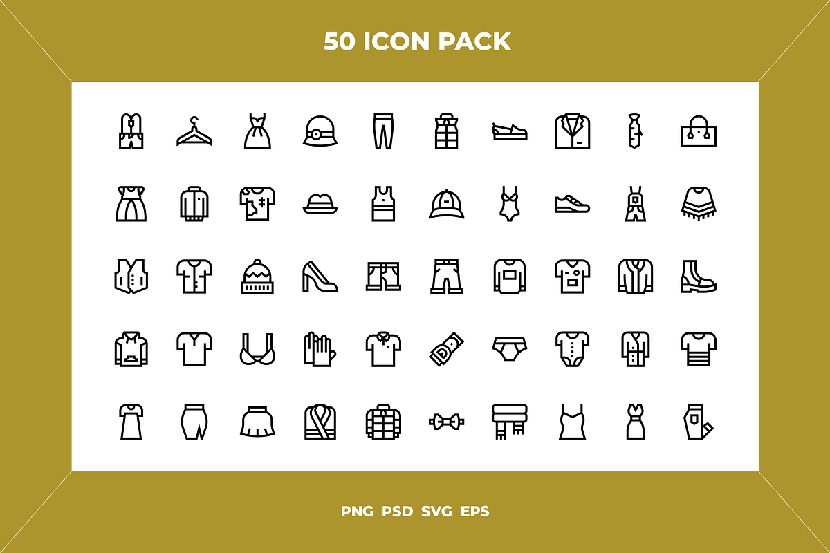 Clothes icons, an Outline Icon by Wencory (Photo 1 of 2)