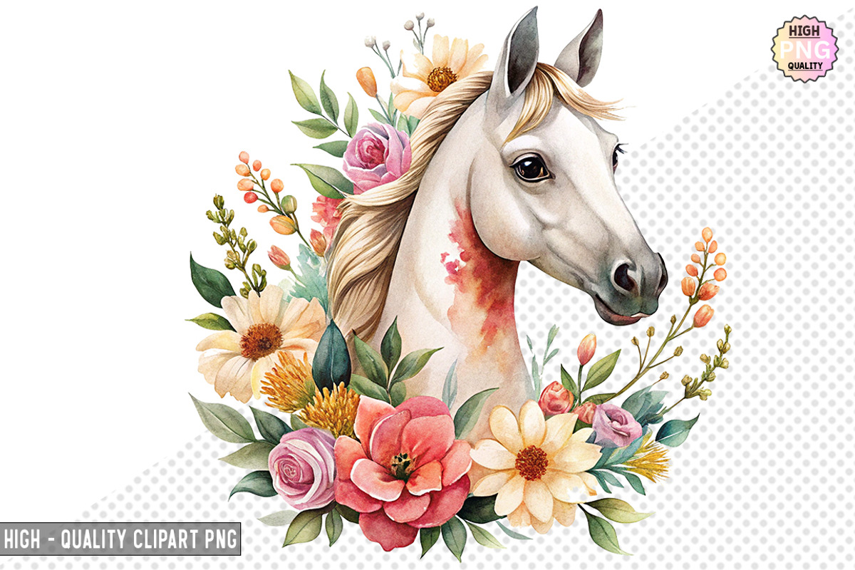 Floral Horses Sublimation Bundle, a Graphic by crative8112 (Photo 10 of 10)