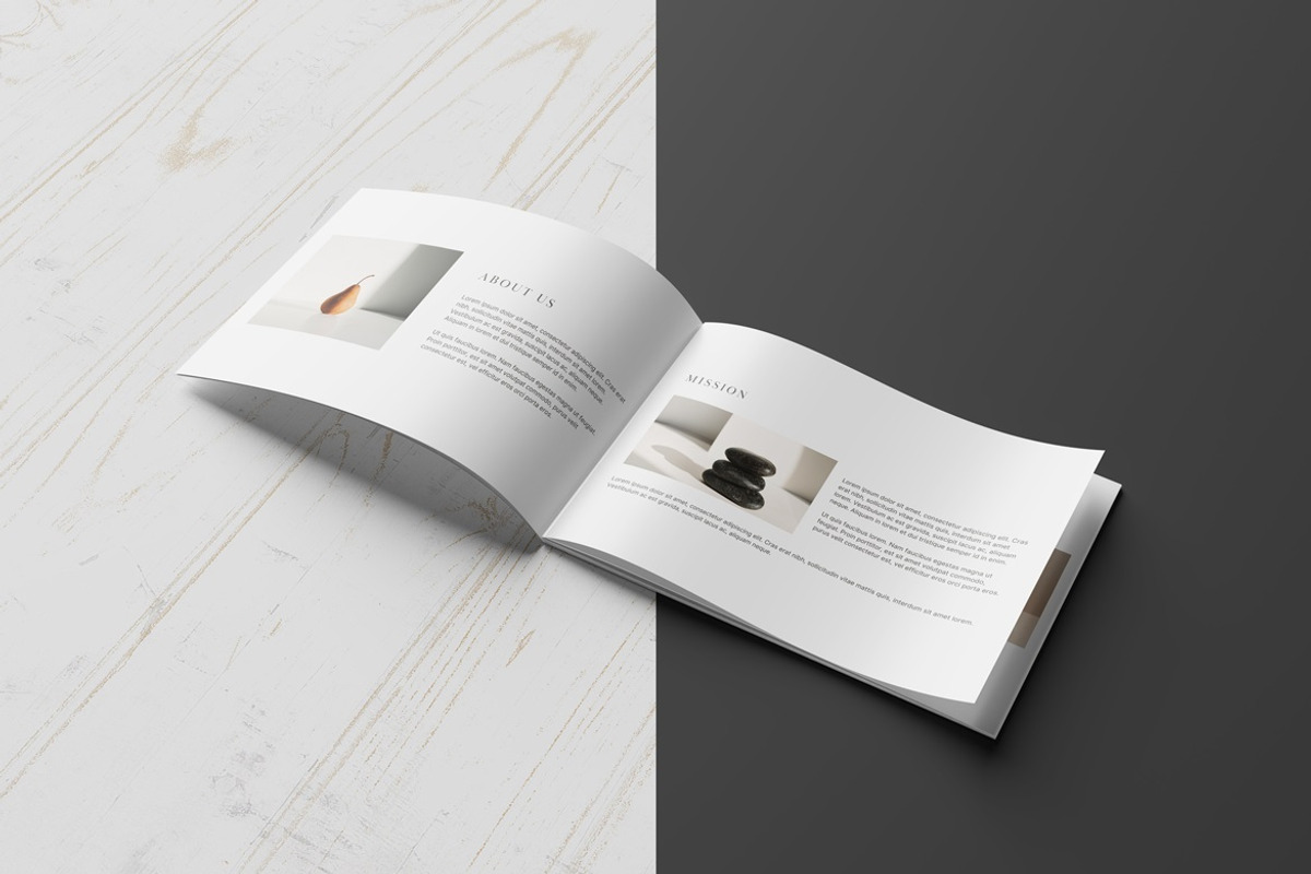 A4/A5 Landscape Brochure Mockup, a Books & Magazine Mockup by Momogi (Photo 10 of 11)