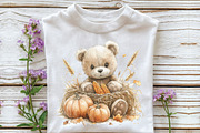Autumn Teddy Bear Sublimation, an Illustration by CraftArtStudio (Thumbnail 3 of 6)