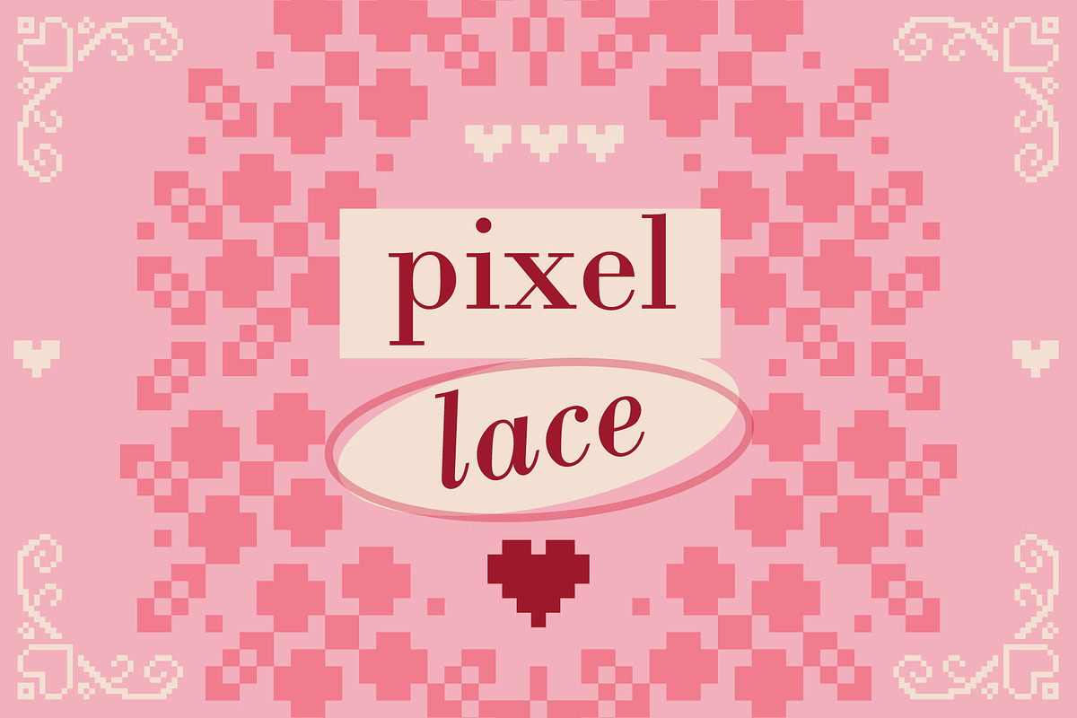 Pixel Lace – borders & frames pack, an Object Graphic by Elena Choo (Photo 1 of 13)