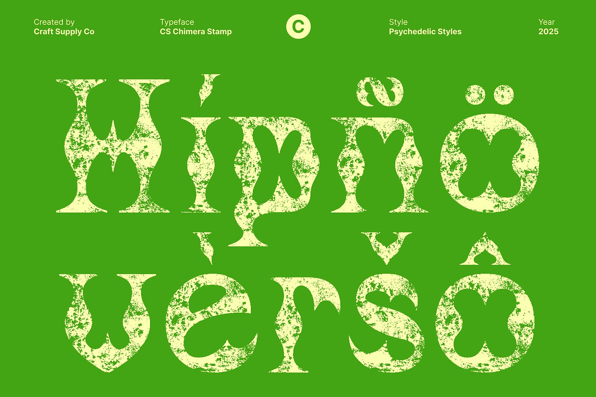 CS Chimera Stamp, a Serif Font by Craft Supply Co. (Photo 7 of 8)