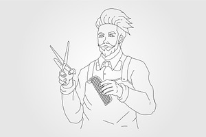 The Gentleman Barbershop Vector