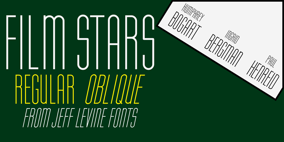 Film Stars JNL, a Sans Serif Font by Jeff Levine Fonts (Photo 1 of 5)