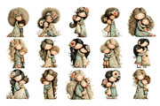 Mother With Child Watercolor PNG, a Person Illustration by Nicolle's Colorful Art (Thumbnail 2 of 3)