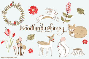 Woodland Whimsy 2 .PNG Clip Art Set