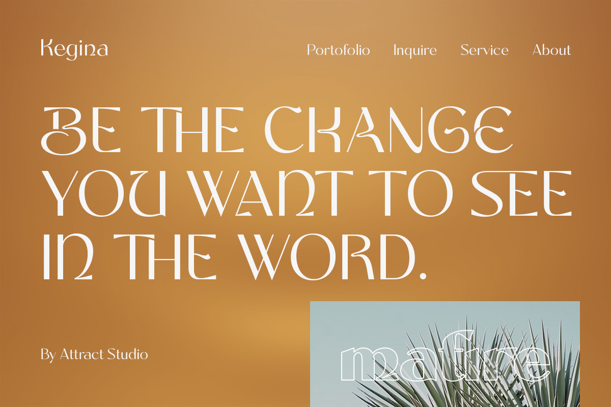 Kegina - Font Family, a Sans Serif Font by Attract Studio (Photo 2 of 18)