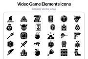 100 Video Game Elements Glyph Icons, an Outline Icon by Juicy Icons (Thumbnail 5 of 6)