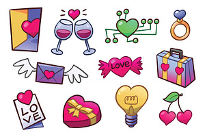 Cartoon Love Icons