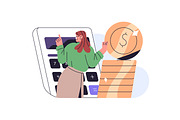 Finance transactions, concept set, an Illustration by PaperTrident (Thumbnail 10 of 11)